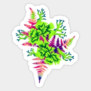 Coral Carnation - Green/Purple Sticker